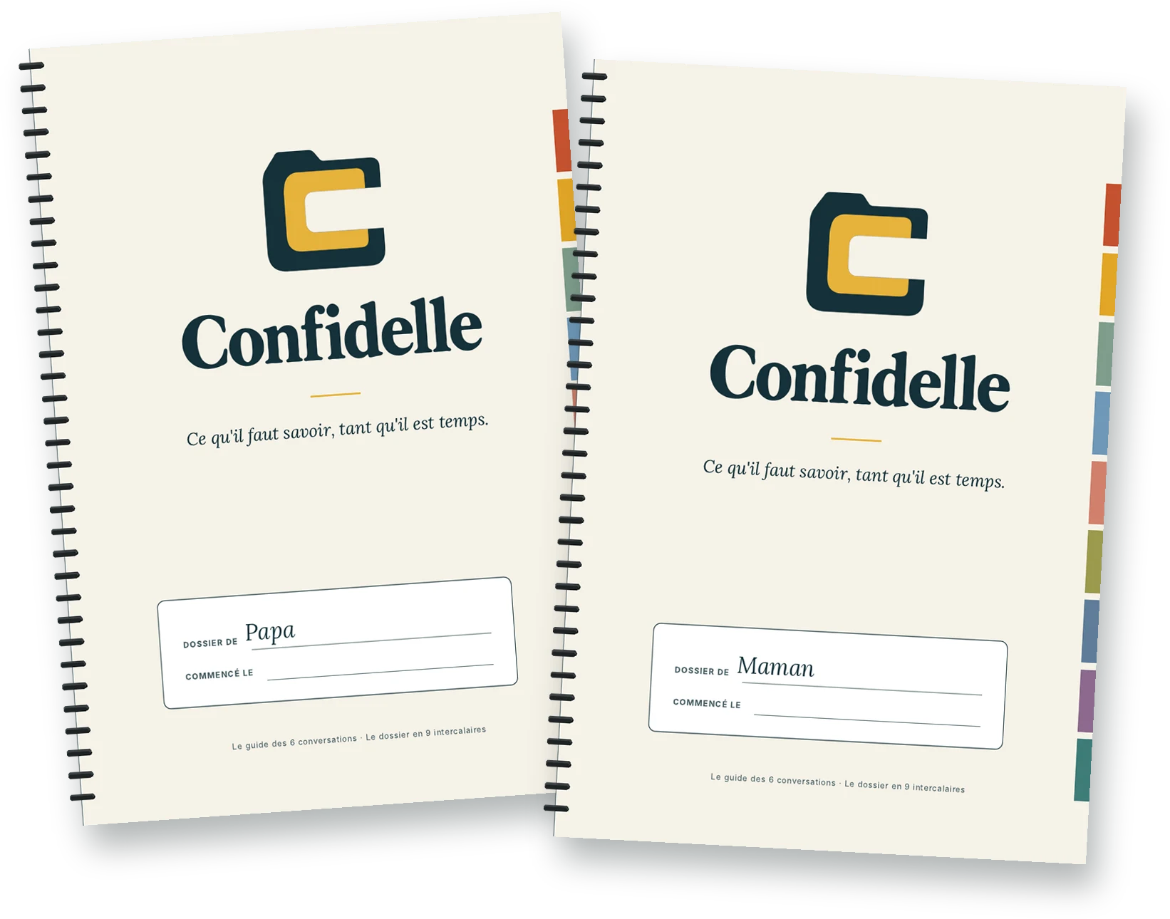 Deux livres Confidelle, Maman et Papa